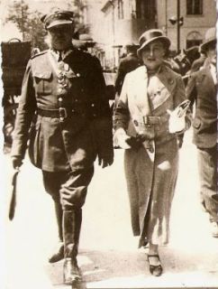Płk Dąbek z żoną Ireną, Warszawa 1935 r.